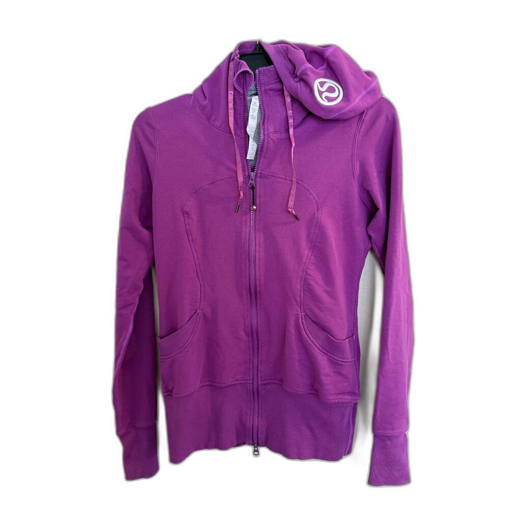 Lululemon Scuba Full-Zip Hoodie – Purple (Size 10) - Picture 2 of 8